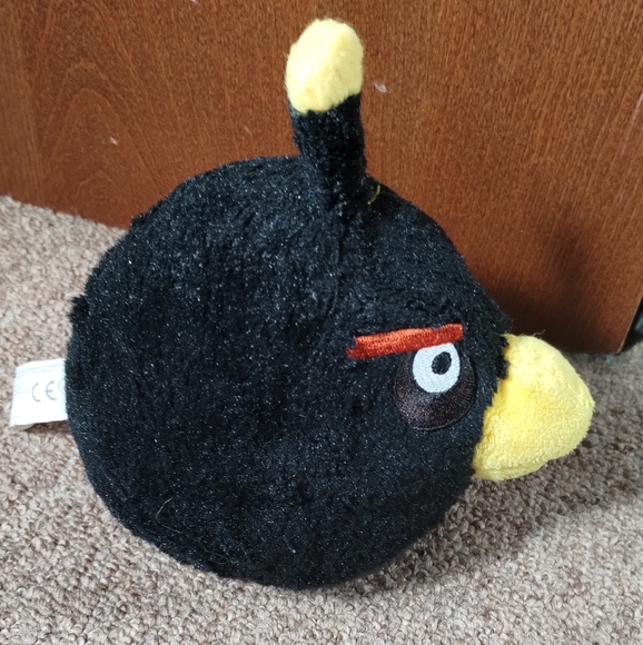 Angry Birds Plush Black Bird Crow Around Toy Stuffed Animal 5" NO SOUND 2010 - Picture 7 of 13